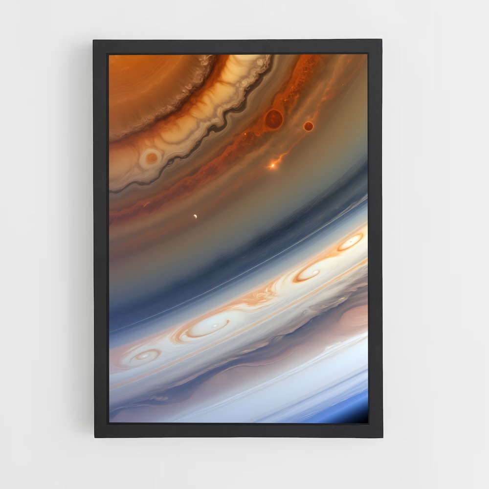 Poster Saturne Éblouissant – affiche Système solaire (vue 2)